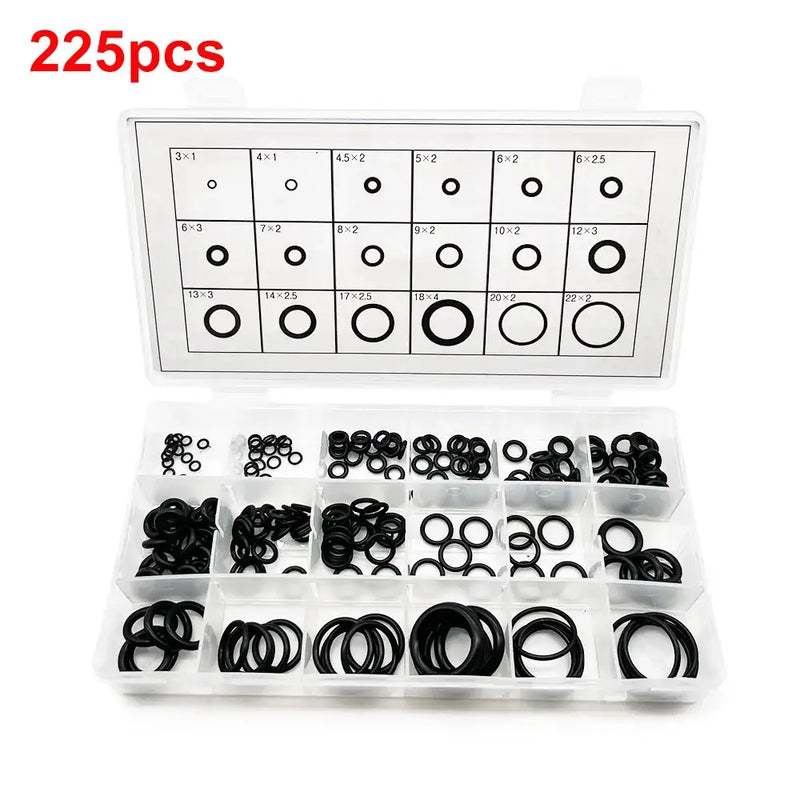 Assortment kit of rubber O-rings for origin ring gasket in a compartment box