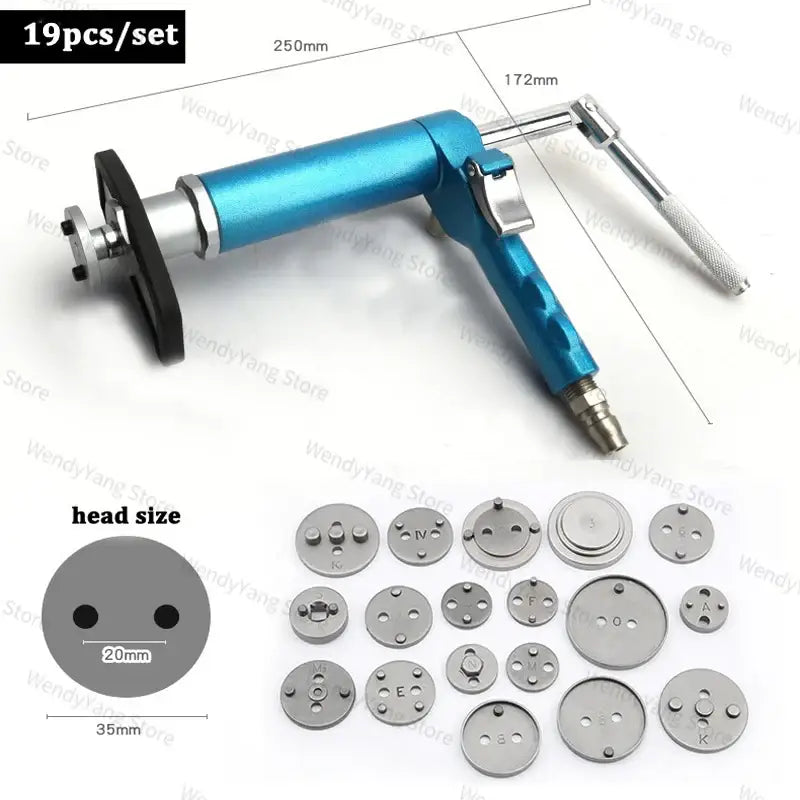 Pneumatic brake caliper piston compressor tool with steel set piece from Mainland China