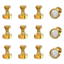 Gold-colored magnetic push pins showcasing neodymium magnet technology from Mainland China