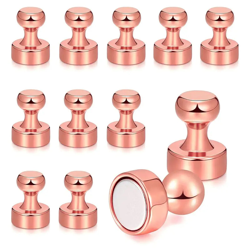 Rose gold magnetic push pins showcasing superior magnetic strength from mainland China