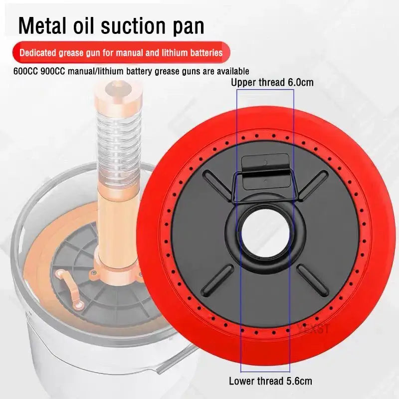 Metal oil suction pan with red top for NoEnName Null Origin Grease Gun