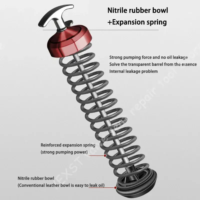 Bicycle pump featuring reinforced expansion spring and nitrile rubber for NoEnName Null Origin grease gun