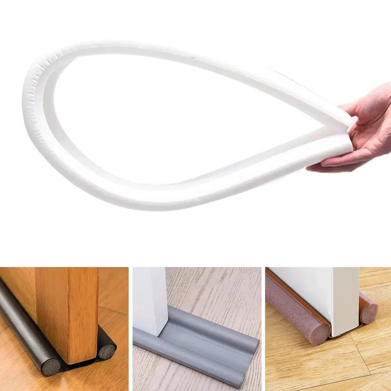 Flexible foam tube as a waterproof seal strip for effective door draft sealing