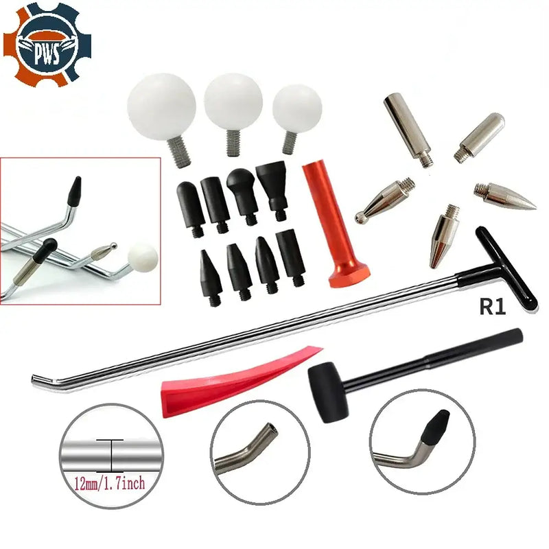 Set of NoEnName_Null Paintless Dent Repair Tools for efficient dent repair function