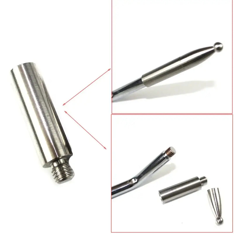 Metallic cylindrical component for NoEnName_Null dent repair tools with threaded end