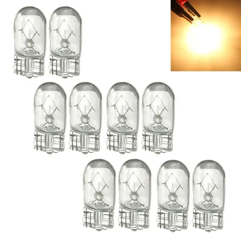 Clear glass automotive wedge bulbs with filaments for reliable instrument lights