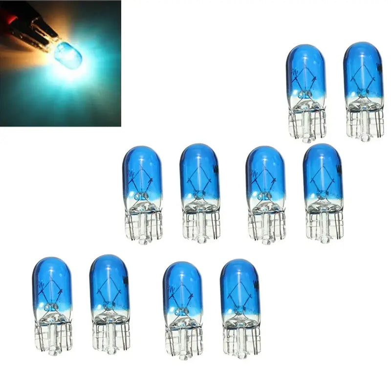 Blue-tinted automotive instrument lights with metal bases for reliable vehicle needs