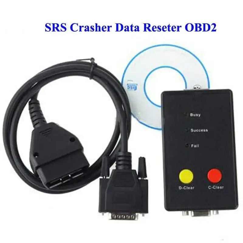 SRS Crasher Data Reseter Tool Item with cable and software disc for OBD2 diagnostics