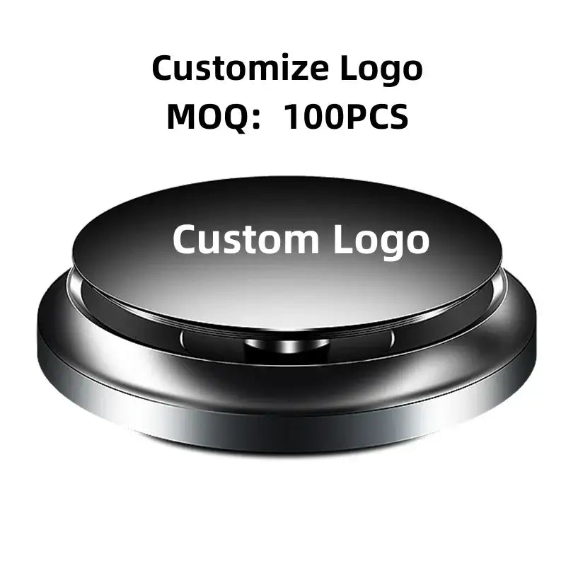 Metallic circular platform for displaying a logo on NoEnName_Null Compact Solid Car Air Freshener