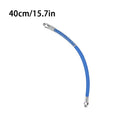 Blue flexible hose with metal connectors for NoEnName_Null Grease Gun Coupler