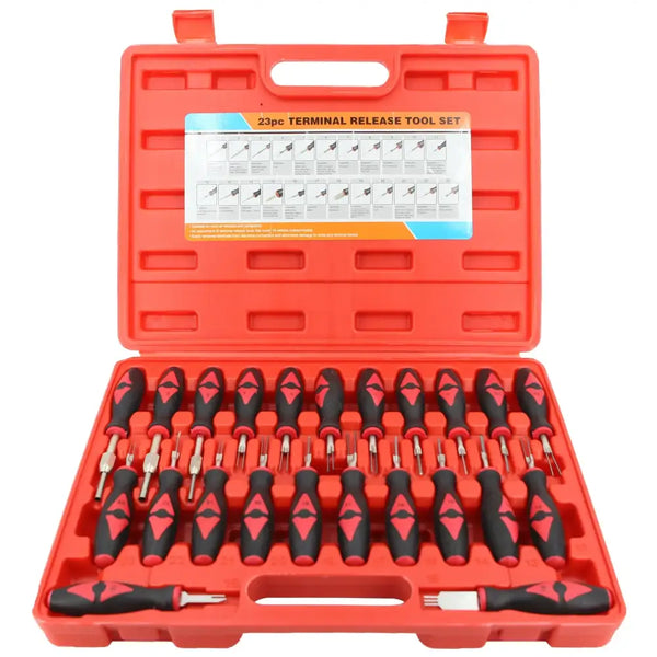 Terminal release tool set in red case, featuring NoEnName Null from Mainland China