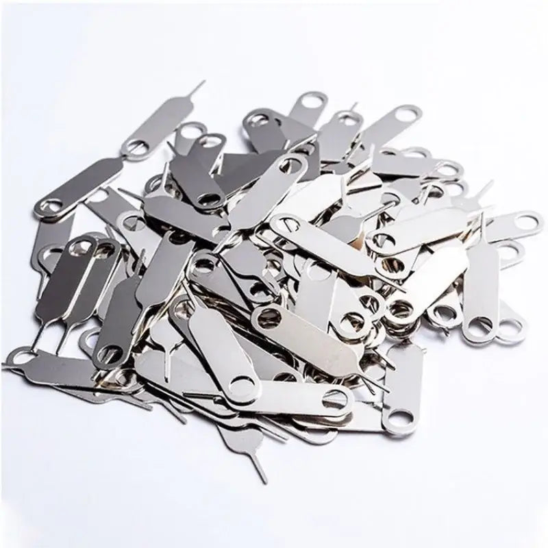 Pile of metal zipper pulls for NoEnName_Null Steel Sim Card Tray for mobile phones