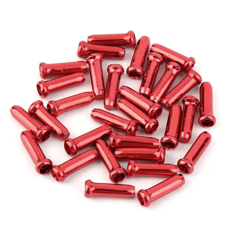 Collection of red metallic spoke nipples for bicycle wheels in NoEnName Null Type Tool Parts