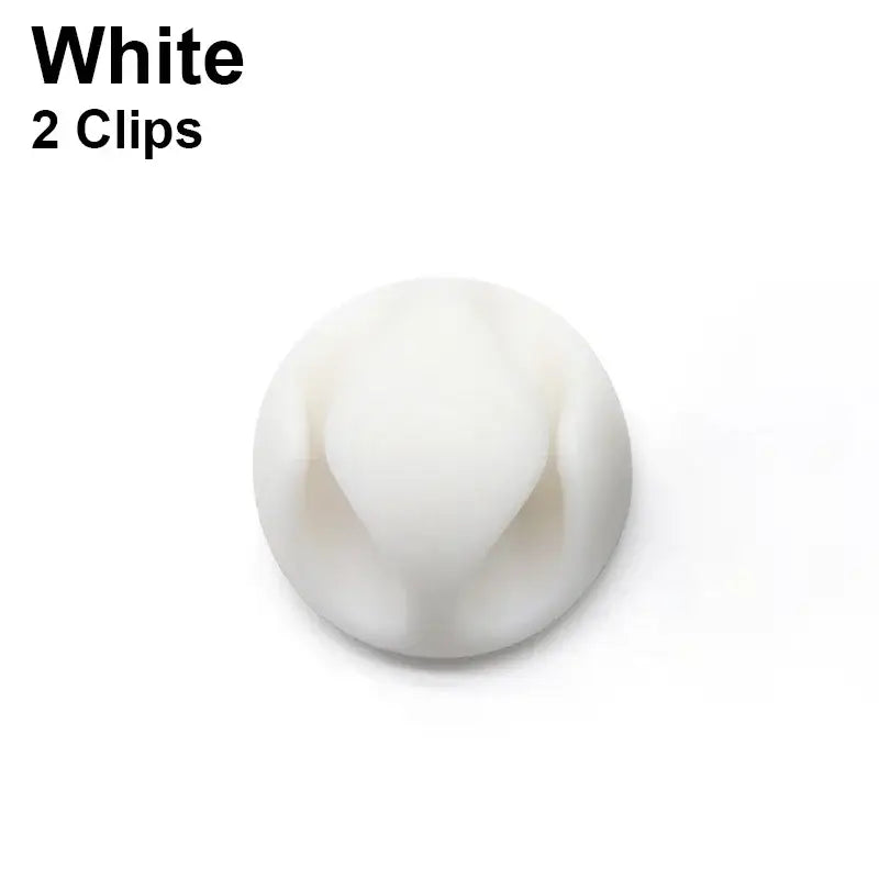 White plastic clip for securing NoEnName Null Type Silicone USB Cable Manager