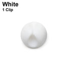 White circular silicone USB cable clip for organized devices in NoEnName Null Type product