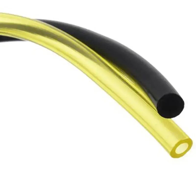 Two flexible garden tool parts, yellow and black tubing, for quality gardening solutions