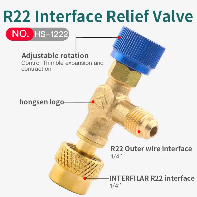 HS R410a R22 Refrigeration Tool Air conditioning Safety Valve Adapter Fitting