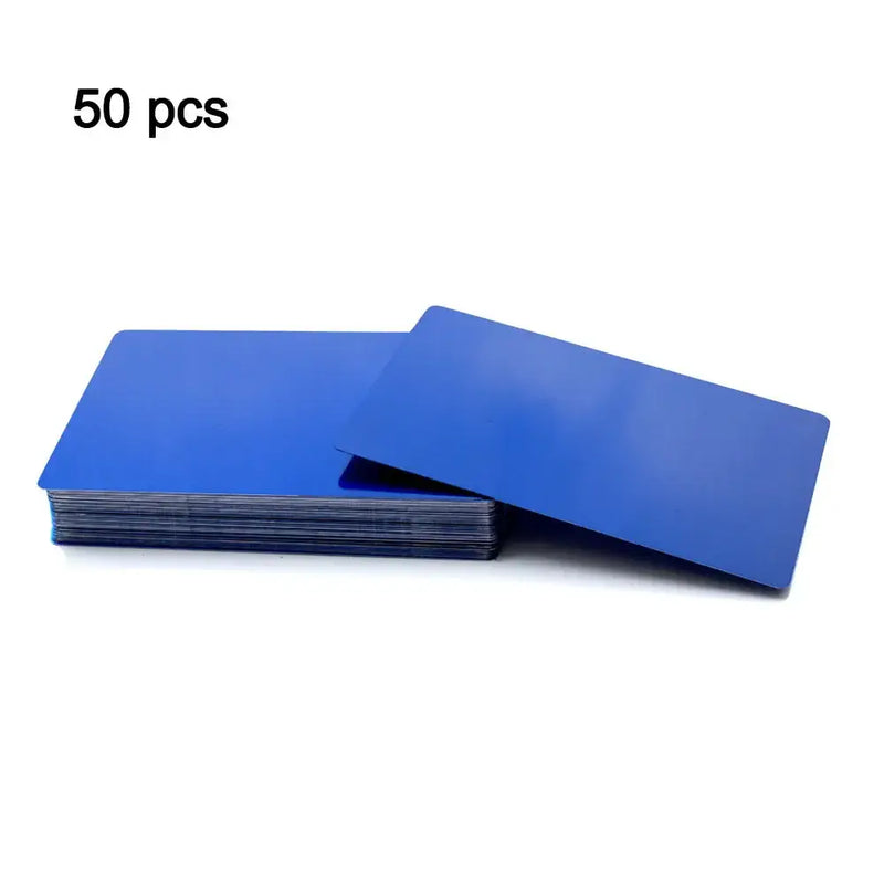 Stack of blue plastic cards for NoEnName Null Type Hand Tool Parts 86mm x 54mm