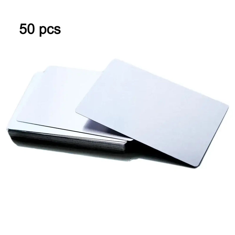 Blank white rectangular tags labeled 50 pcs for NoEnName Null Type Hand Tool Parts 86mm x 54mm