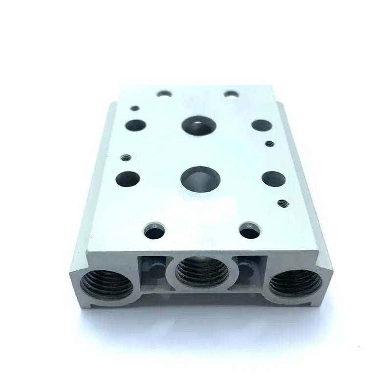 Rectangular metal block with drilled holes for NoEnName Null Type octopus soldering helping tool