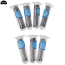 Set of clear plastic tubes with metal spokes, 100pcs pack stainless steel from Mainland China
