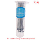 Clear plastic tube with thin metal pins for insect specimen preparation from Mainland China