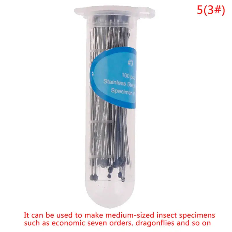 Clear plastic tube with 100pcs pack stainless steel pins, high-quality products from Mainland China