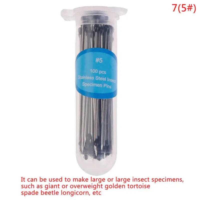 Clear plastic tube with 100pcs pack stainless steel pins from NoEnName Null, Mainland China