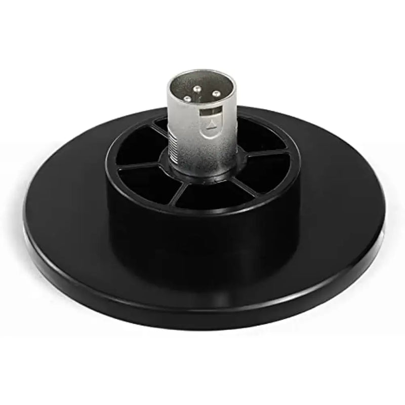 Circular black base with silver connector for NoEnName Null Type Sex Machine Dildo Holder