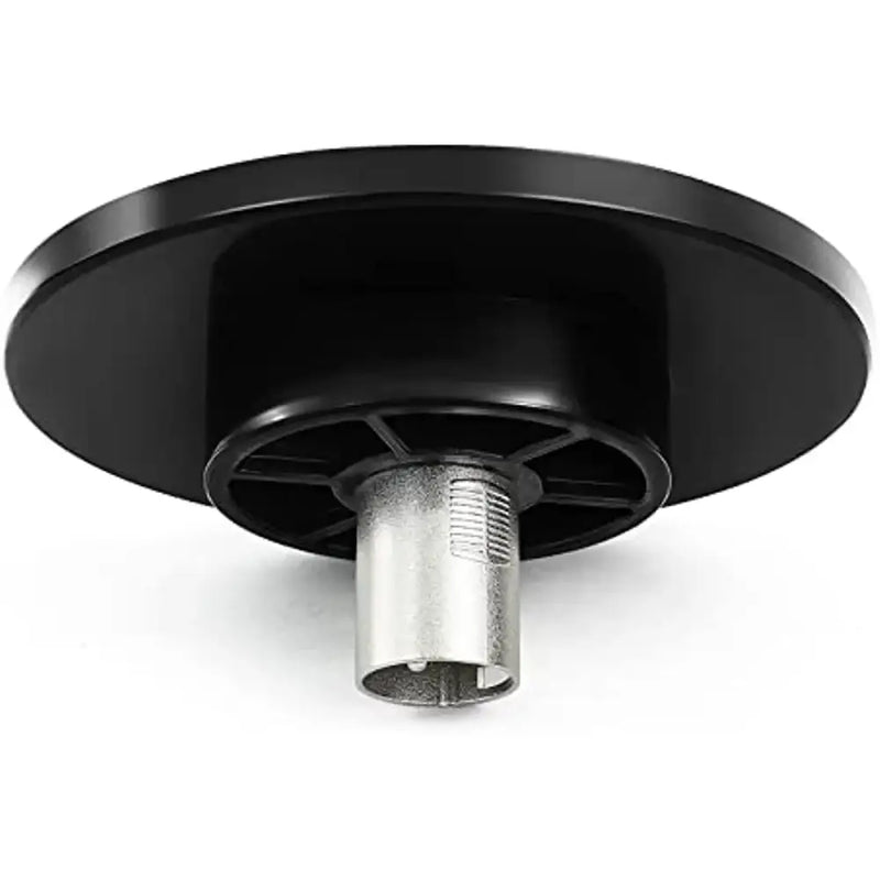 Ceiling-mounted electrical fixture base with metal connector for sex machine dildo holder