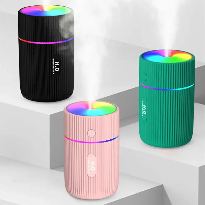 Colorful NoEnName_Null USB Car Air Humidifier with rainbow tops and humidifier feature