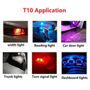 10/2pcs W5W Led T10 Car Light COB Glass 6000K White Auto Automobiles License