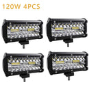 LED light bars for vehicles with adjustable color temperature and wide beam angle