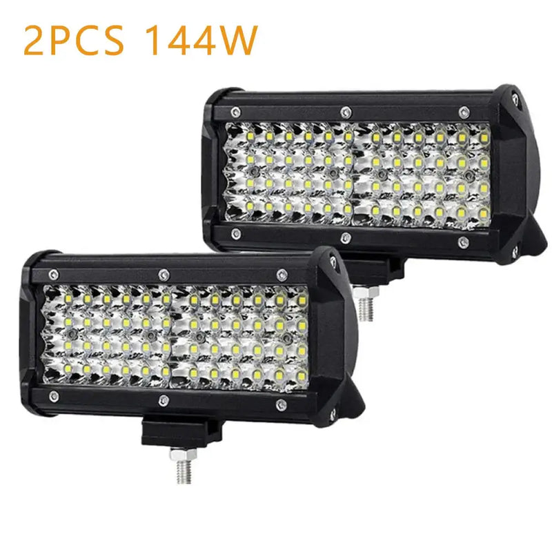 LED light bars for vehicles, featuring adjustable color temperature and bright bulbs