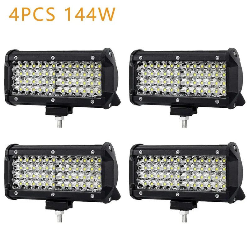 Four LED light bars with bright bulbs showcasing adjustable color temperature for optimal lighting solutions