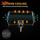 Cylindrical heatsink with airflow arrows showcasing cooling technology in NoEnName Null Work Light