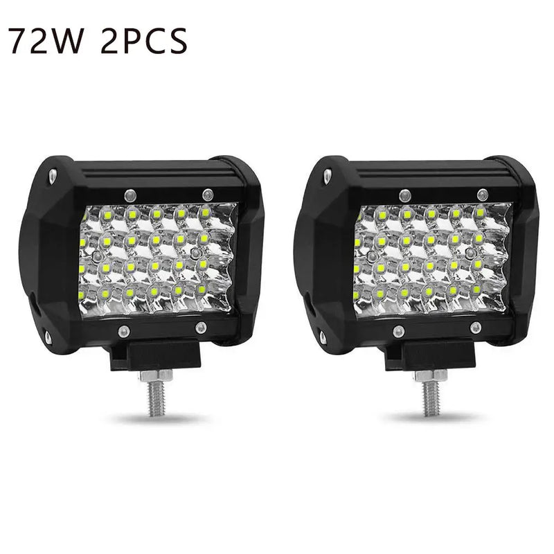 Two black LED light bars showcasing bright bulbs and adjustable color temperature for optimal lighting solutions