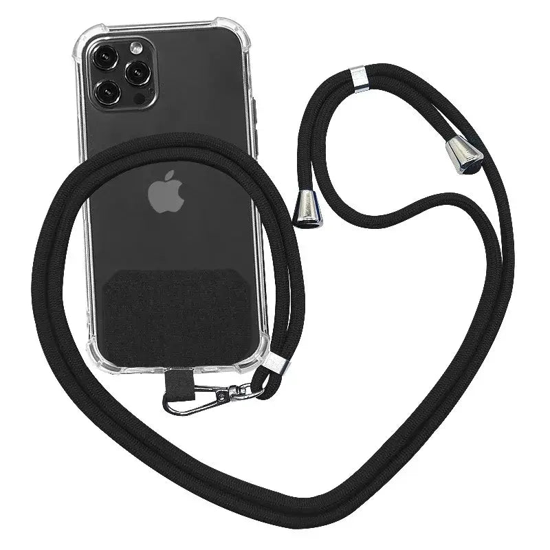 IPhone in clear case with black lanyard from NoEnName Universal Phone, Mainland China