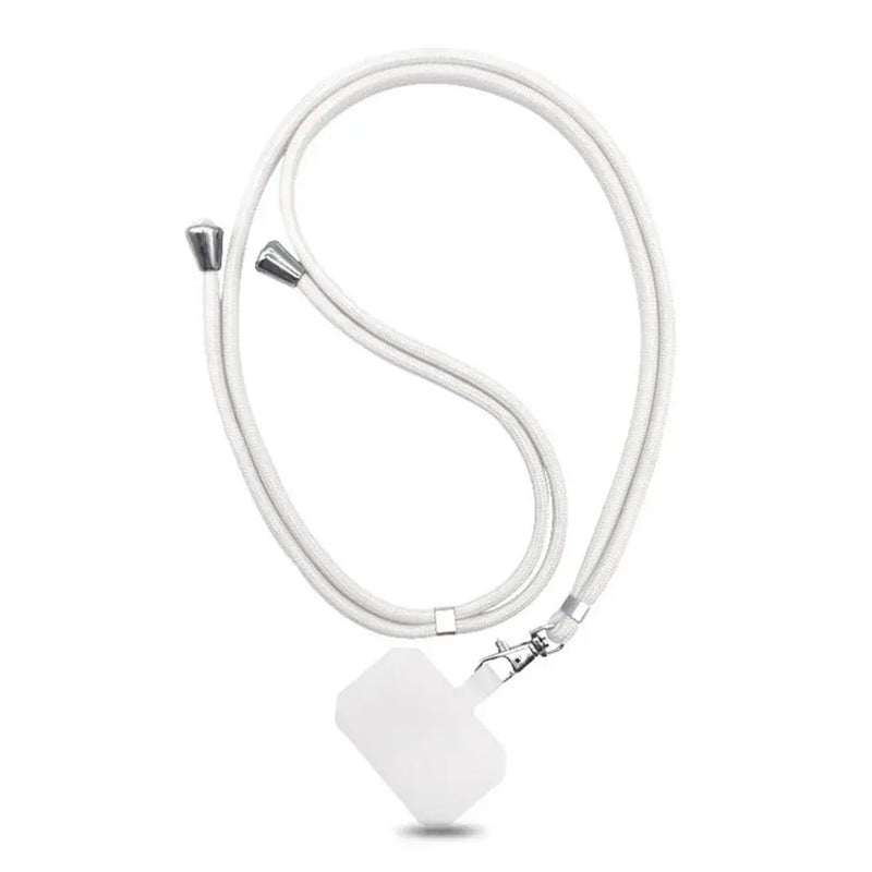 White silicone case for Apple AirTags with a cord from NoEnName Universal Phone Lanyard