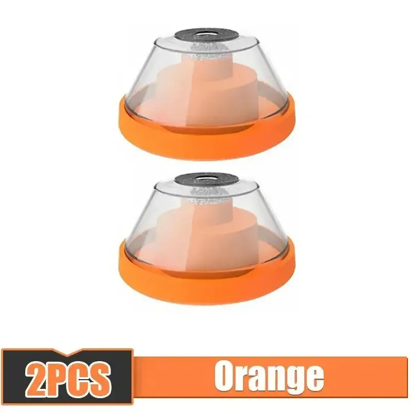 Dome-shaped OAUEE Electric Drill Dust Covers with orange bases for effective protection