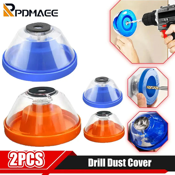 Drill dust cover attachments in blue and orange for OAUEE Electric Drill protection