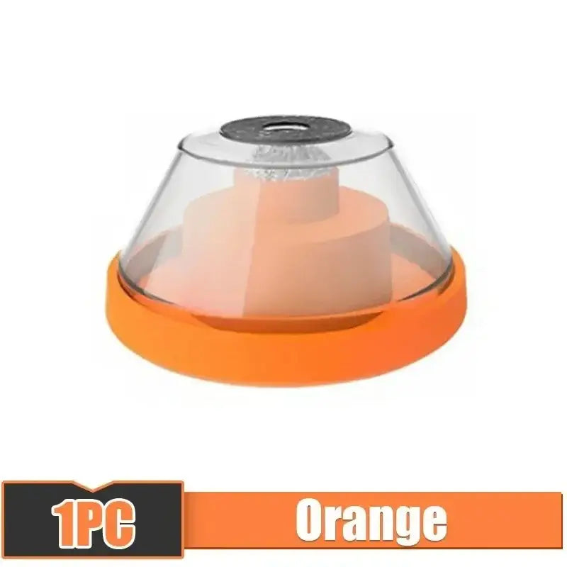 Clear dome-shaped lid with orange base for OAUEE Electric Drill dust cover protection