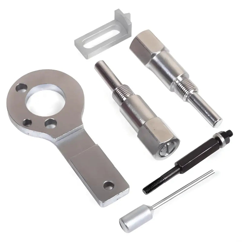 Collection of metal tools, including wrenches and fasteners, from Octcaelum AT2079 Timing Tool Model