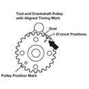 Gear-shaped crankshaft pulley with timing marks for Octcaelum AT2049 Timing Tool Model from Mainland China