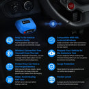 Blue Bluetooth vehicle diagnostic scanner for Fuel Motorcycle Model compatibility