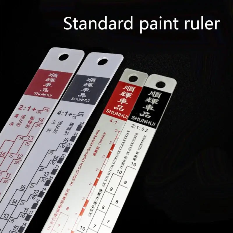 Standard paint rulers with measurement markings in OOTDTY Model Number AAA AA tool