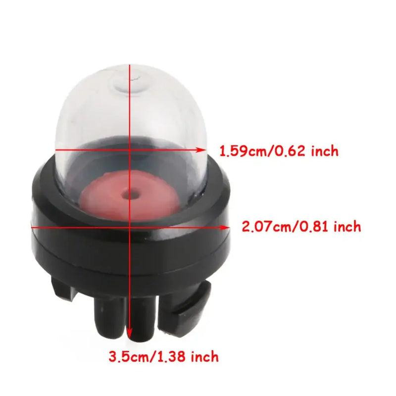 Primer bulb and fuel pump dimensions for OOTDTY Mower Oiling Tool for garden maintenance