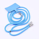 Light blue adjustable detachable cord lanyard with plastic badge holder for secure access