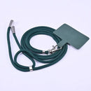Dark green adjustable detachable cord lanyard strap with card holder for secure phone access