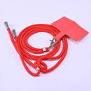 Red jump rope with metal handles for adjustable detachable cord lanyard strap use